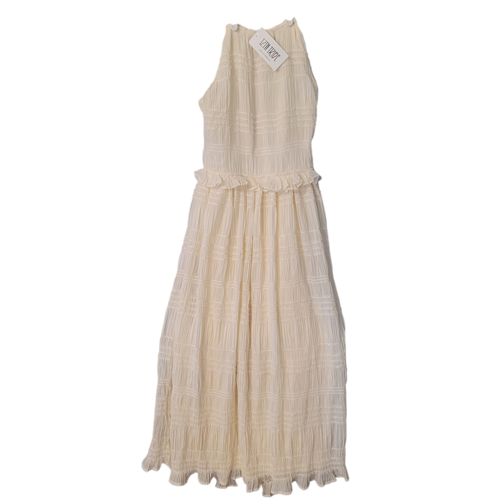 NWT Twelfth Tribe Quinn ivory shimmer dress - XL.        M39 - Picture 3 of 11
